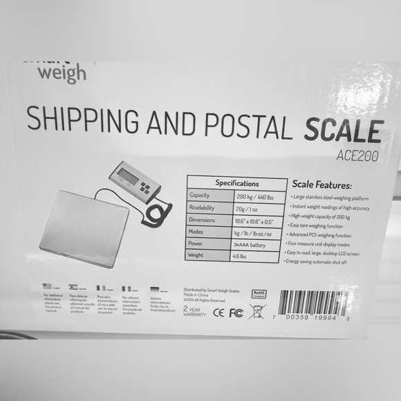 Smart Weigh Digital Heavy Duty Shipping and Postal Scale, 440lbs - Picture 6 of 8